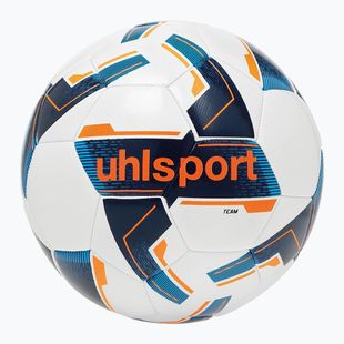 Futbalová lopta uhlsport Team white/navy/fluo orange veľkosť 5