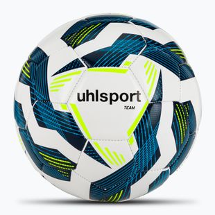 Futbalová lopta uhlsport Team white/navy/fluo yellow veľkosť 4