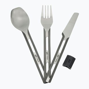 Príbory Esbit 3-Pcs Titanium Cutlery-Set W/ Silicon Sleeve And Pocket