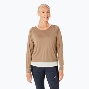 Tielko s dlhým rukávom + tielko na behanie pre ženy ASICS Nagino Run pepper/oatmeal