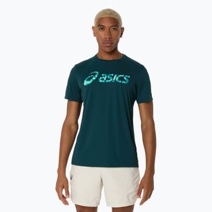 Pánske tenisové tričko ASICS Match Seasonal Graphic Tee saxon green