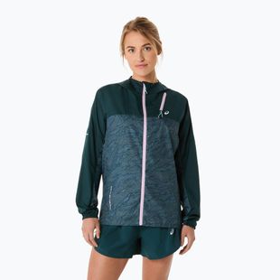 Dámska bežecká bunda ASICS Fujitrail Packable saxon green/light ube