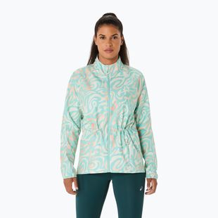 Dámska bežecká bunda ASICS Road Lite-Show Packable oasis green/multi colour