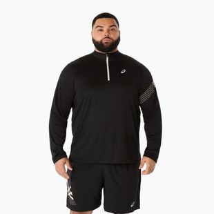 Pánske bežecké tričko Longsleeve ASICS Icon LS 1/2 Zip performance black