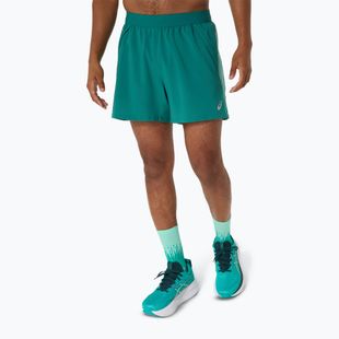 Pánske bežecké šortky ASICS Road 5IN rainy lake/light teal