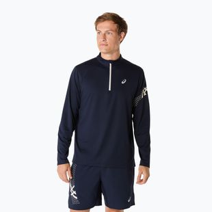 Pánske bežecké tričko Longsleeve ASICS Icon LS 1/2 Zip midnight