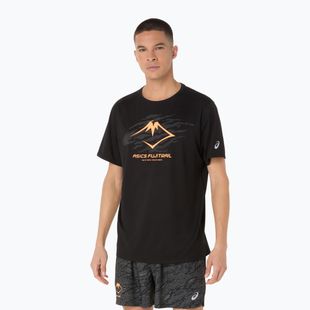 Pánske bežecké tričko ASICS Fujitrail Logo SS performance black