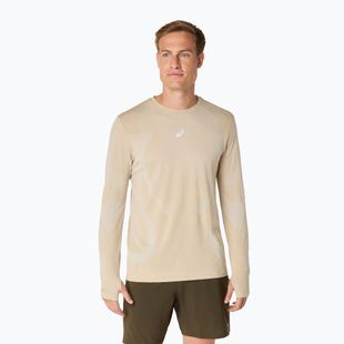 Pánske bežecké tričko longsleeve ASICS Road Seamless LS cream