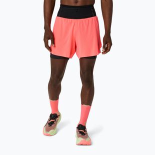 Pánske bežecké šortky ASICS Fujitrail Elite blazing coral