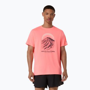 Pánske bežecké tričko Asics Fujitrail Logo Ss Top Sun Coral