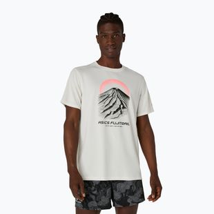 Pánske bežecké tričko Asics Fujitrail Logo Ss Top Cream