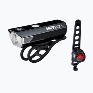 Súprava svetiel na bicykel CatEye AMPP 200 HL-EL042RC / ORB-RC TL-LD160RC black
