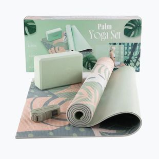 Súprava na jogu Myga Palm Yoga Set mat + block + green strap