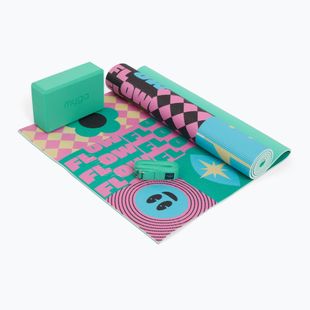 Súprava na jogu Myga Spirit Yoga Set mat + block + turquoise strap