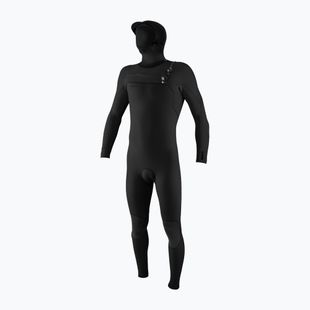 Pánsky plavecký neoprén  O'Neill Hyperfreak 4/3+ mm Chest Zip with Hood black/black