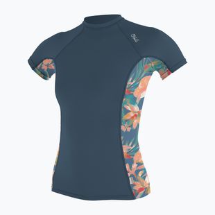 Dámske plavecké tričko O'Neill Side Print Rash Guard copen blue/painted tropics