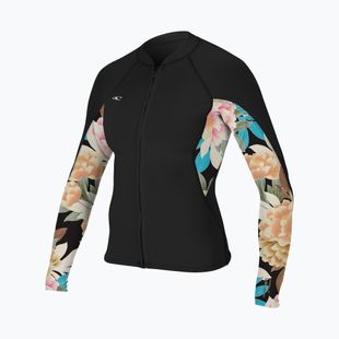 Dámska neoprénová bunda O'Neill Bahia 1/0,5 mm Full-Zip Jacket black/mikah floral/black