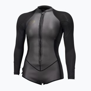 Dámsky plavecký neoprén O'Neill Bahia 2/1 mm Front Zip Short Spring glide black/black