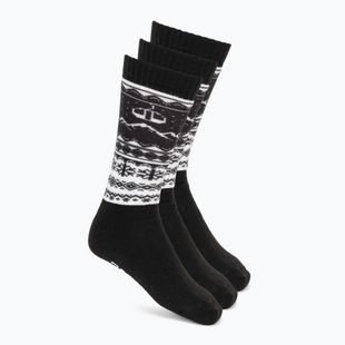 Lyžiarske ponožky Surfanic Pro Tech 3-pack Fairisle black