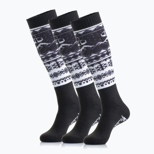 Lyžiarske ponožky Surfanic Pro Tech 3-pack Fairisle black
