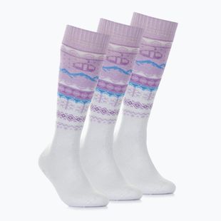 Lyžiarske ponožky Surfanic Pro Tech Fairisle 3 páck ice lilac