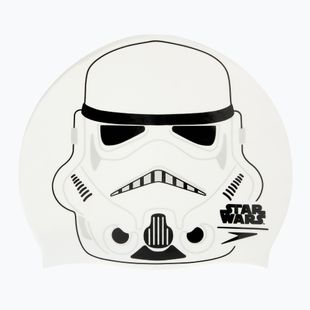 Detská plavecká čiapka Speedo Slogan Print white/grey