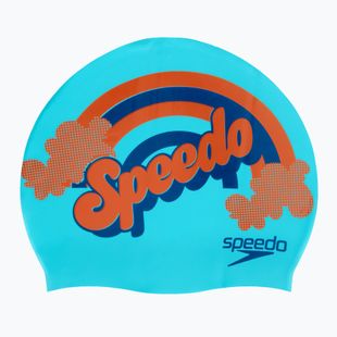 Detská plavecká čiapka Speedo Slogan Print blue/navy