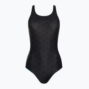 Speedo Boomstar Allover Muscleback dámske jednodielne plavky black-grey 68-122999023