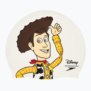 Detská plavecká čiapka Speedo Slogan Print Woody white/yellow