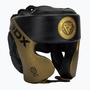 Boxerská prilba RDX L1 Mark Pro Cheek Boxing Training Head Guard golden