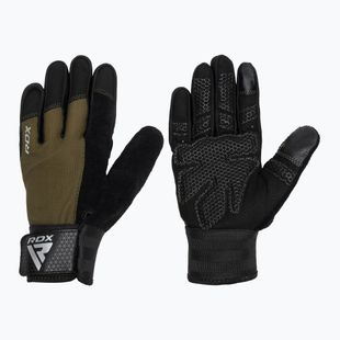 Trekkingové rukavice RDX W1F Full Finger army green