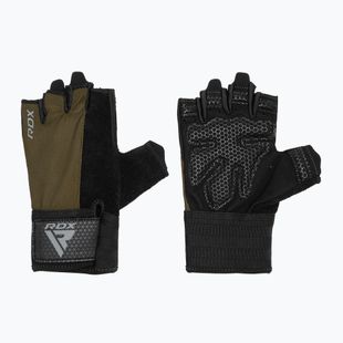 Tréningové rukavice RDX W1H Gym Workout Gloves army green