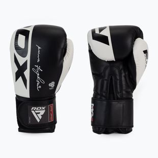 RDX REX F4 biele a čierne boxerské rukavice BGR-F4B-1OZ