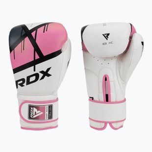 Dámske boxerské rukavice RDX BGR-F7 bielo-ružové BGR-F7P