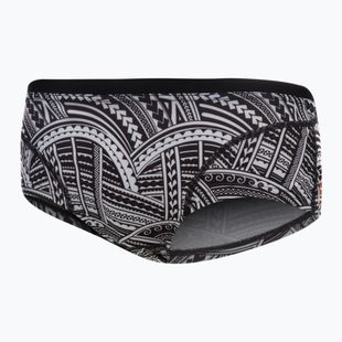 Pánske plavecké boxerky ZONE3 Kona Speed Brief Shorts tribal print/black/ white/orange