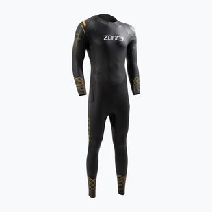 Pánsky neoprén na plávanie ZONE3 Thermal Aspect Breaststroke black/orange/yellow