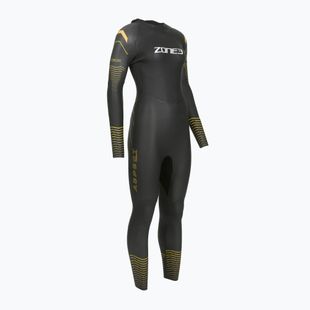 Dámsky triatlonový neoprén Zone3 Thermal Aspect Breaststroke 2,5 mm black/orange/yellow