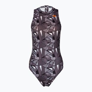 Plavky jednodielne dámske ZONE3 OWS Renew High Neck black/white