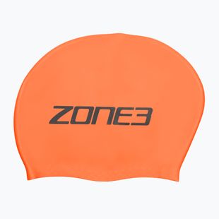 ZONE3 Dlhá plavecká čiapka hi-vis oranžová