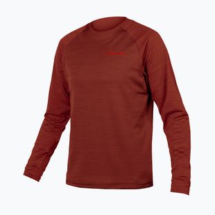 Pánsky cyklistický dres longsleeve Endura Singletrack Fleece brick