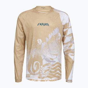 Pánske cyklistické tričko longsleeve Endura Singletrack Print sand