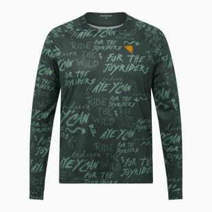 Pánske cyklistické tričko longsleeve Endura Singletrack Print carbon grey