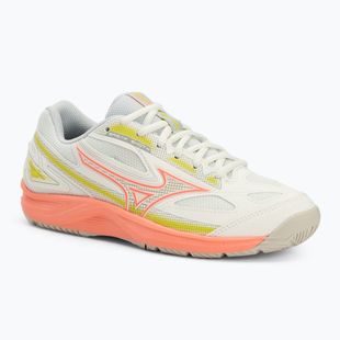 Dámske tenisové topánky Mizuno Break Shot 4 AC snow white/ neon flame/ ghost gray