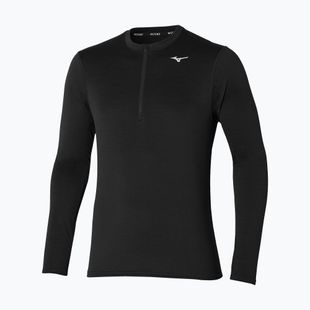 Pánske bežecké tričko s dlhým rukávom Mizuno Impulse Core Half Zip black
