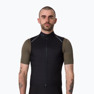 Pánska cyklistická vesta Rapha Brevet Element Wind Gilet black/grey