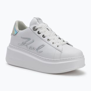KARL LAGERFELD dámske topánky Anakapri Signia white leather w/silver