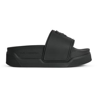 KARL LAGERFELD dámske žabky Condominium Nft Relief black rubber