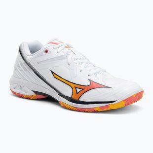 Bedmintonové topánky Mizuno Wave Claw 3 white/citrus/calypso coral