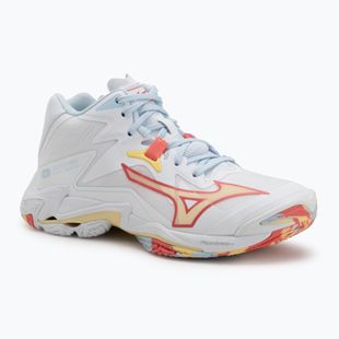 Dámske volejbalové topánky Mizuno Wave Lightning Z8 Mid white/calypso coral/pale banana