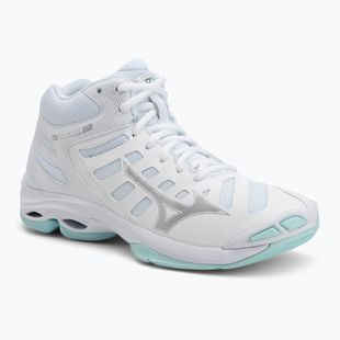 Dámske volejbalové topánky Mizuno Wave Voltage 2 Mid white/blue tint